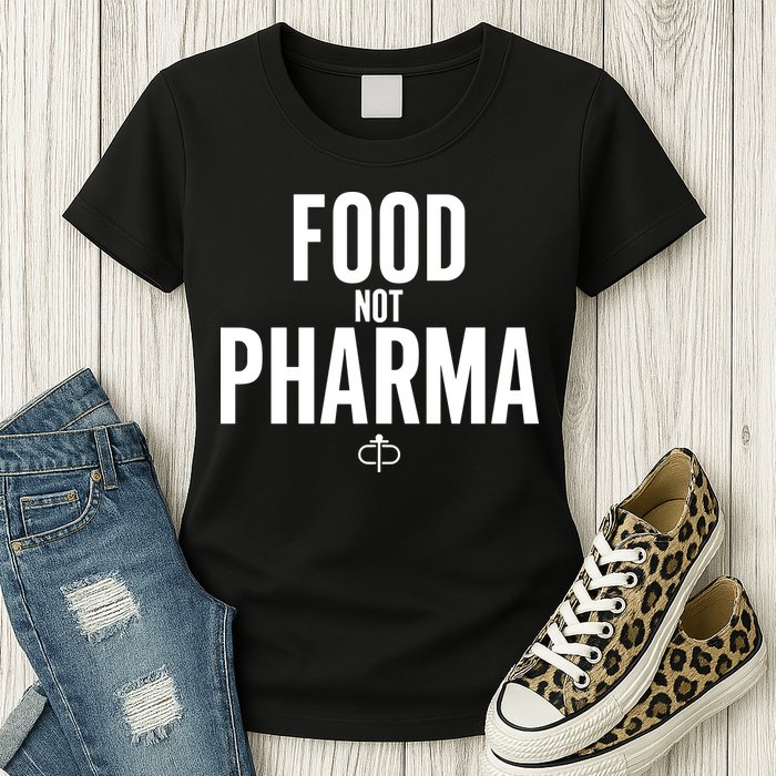 Ian Carroll Wearing Food Not Pharma Womens T-Shirt