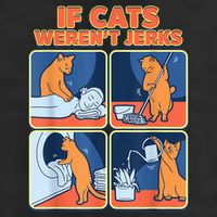 If Cats WerenT Jerks Funny Cat Cute Face Puns Adult Drive Performance Visor