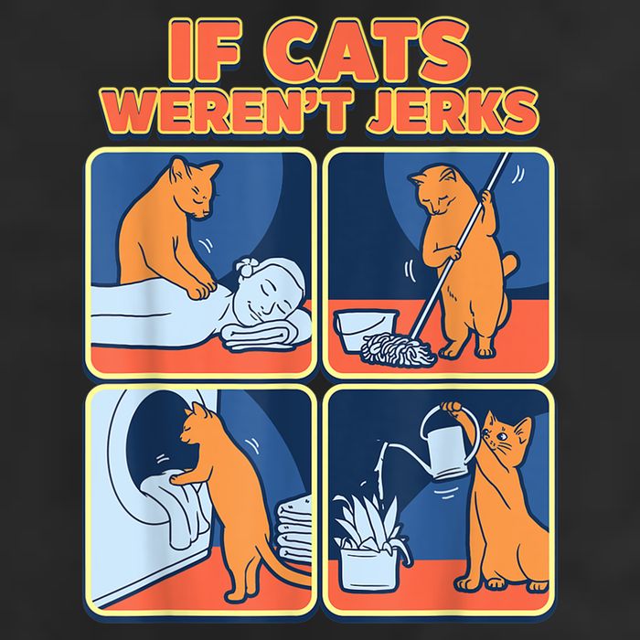 If Cats WerenT Jerks Funny Cat Cute Face Puns Adult Drive Performance Visor