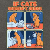 If Cats WerenT Jerks Funny Cat Cute Face Puns Cotton Canvas Backpack