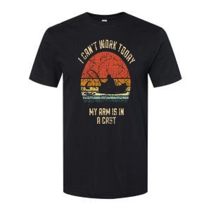 I Cant Work Today My Arm Is In A Cast Fishing Fathers Day Softstyle CVC T-Shirt