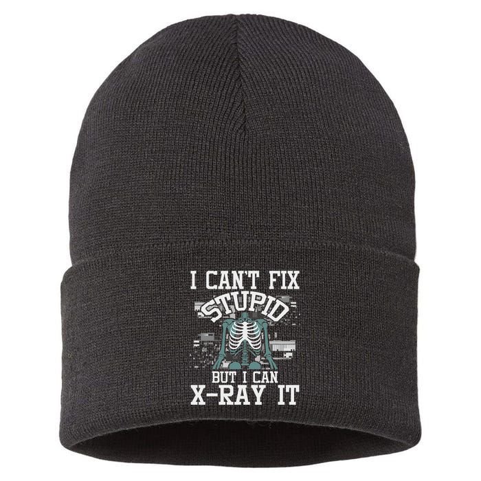 I Can X Ray It Radiologist Radiology Technician Sustainable Knit Beanie