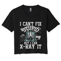 I Can X Ray It Radiologist Radiology Technician Women's Crop Top Tee