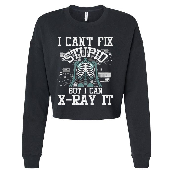 I Can X Ray It Radiologist Radiology Technician Cropped Pullover Crew