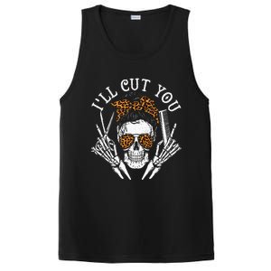 I'll Cut You Skull Hairdresser Hairstyle Haircutter Barber PosiCharge Competitor Tank