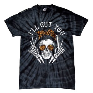 I'll Cut You Skull Hairdresser Hairstyle Haircutter Barber Tie-Dye T-Shirt