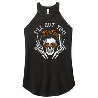 ILl Cut You Skull Hairdresser Hairstyle Haircutter Barber Women’s Perfect Tri Rocker Tank