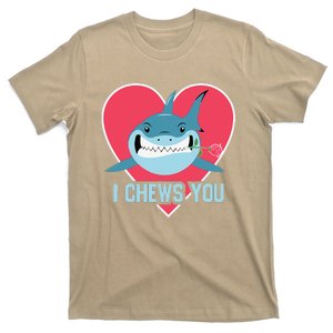 I Chews You Funny Shark Lovers Valentines Day Couple Sharks T-Shirt