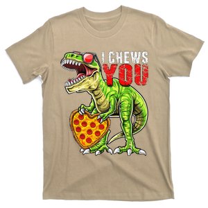 I Chews You T Rex Dinosaur Pizza Valentine's Day Heart Gift T-Shirt