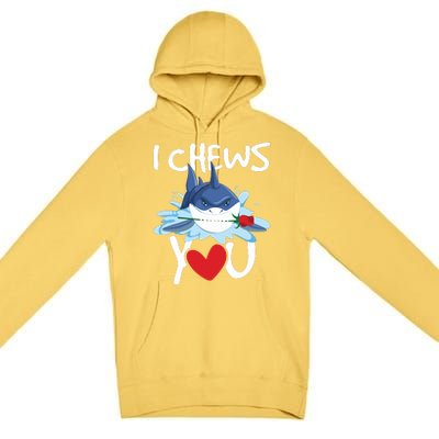 I Chews You Shark Lovers Wildlife Marine Biologist Science Premium Pullover Hoodie