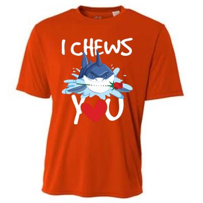 I Chews You Shark Lovers Wildlife Marine Biologist Science Cooling Performance Crew T-Shirt