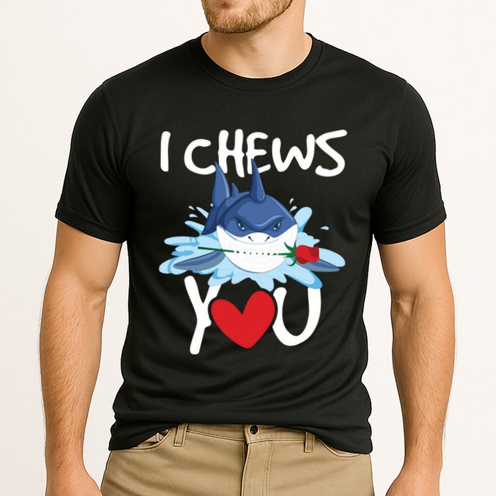 I Chews You Shark Lovers Wildlife Marine Biologist Science Cooling Performance Crew T-Shirt