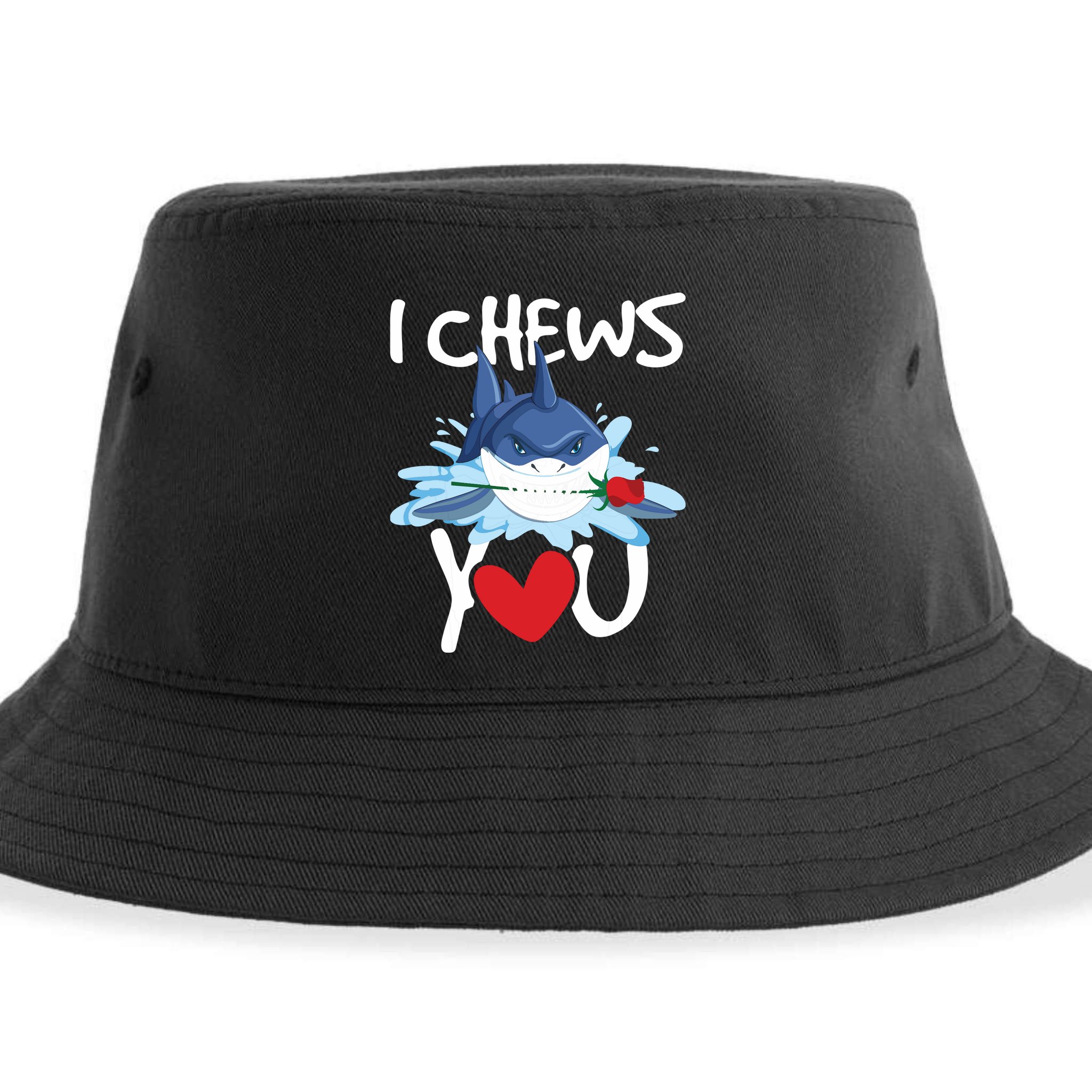 I Chews You Shark Lovers Wildlife Marine Biologist Science Sustainable Bucket Hat