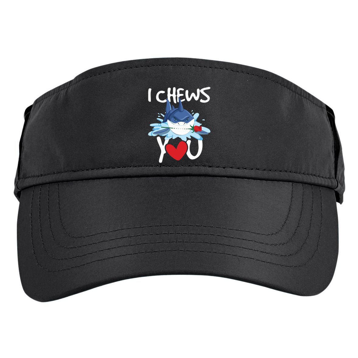 I Chews You Shark Lovers Wildlife Marine Biologist Science Adult Drive Performance Visor