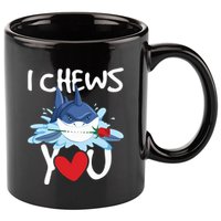 I Chews You Shark Lovers Wildlife Marine Biologist Science 11oz C Handle Ceramic Mug