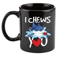 I Chews You Shark Lovers Wildlife Marine Biologist Science 11oz C Handle Ceramic Mug