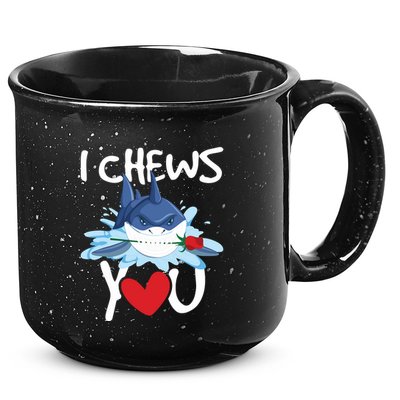 I Chews You Shark Lovers Wildlife Marine Biologist Science 15oz Campfire Ceramic Mug