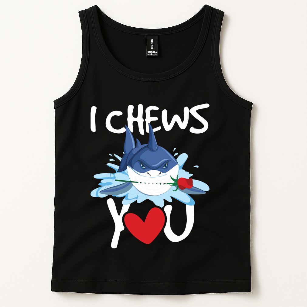 I Chews You Shark Lovers Wildlife Marine Biologist Science Tank Top