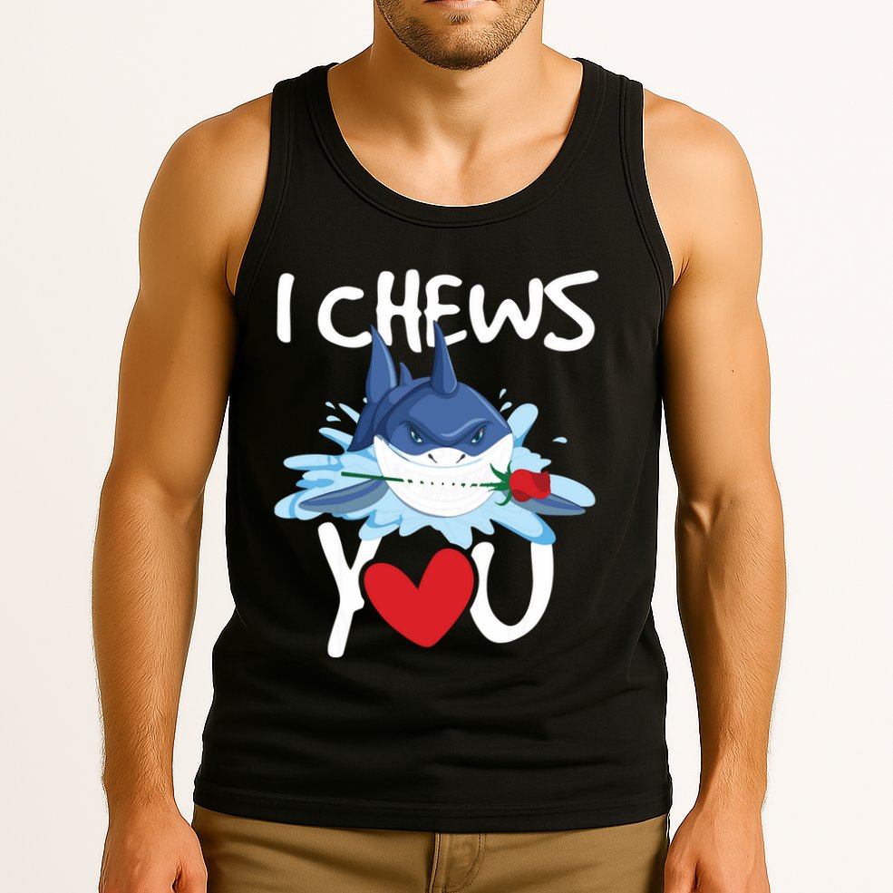 I Chews You Shark Lovers Wildlife Marine Biologist Science Tank Top