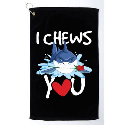 I Chews You Shark Lovers Wildlife Marine Biologist Science Golf Towel
