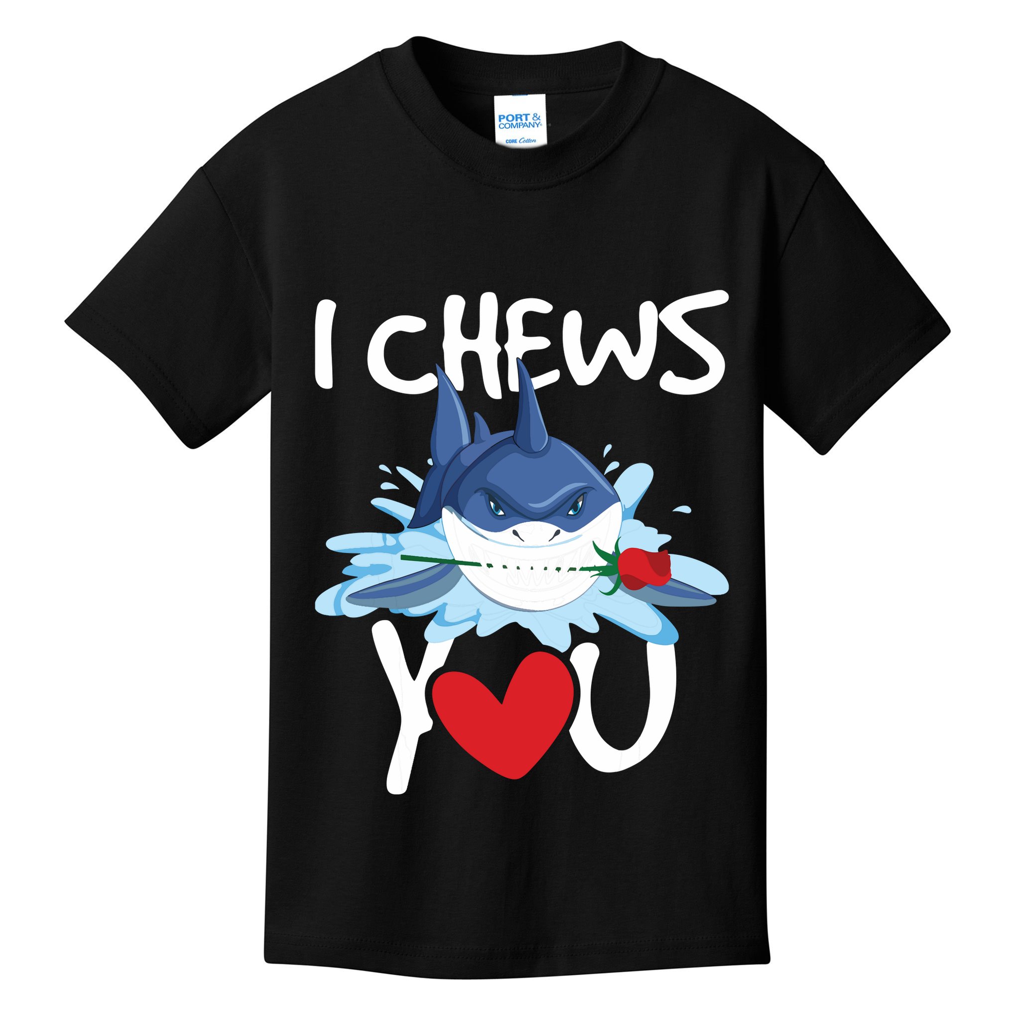 I Chews You Shark Lovers Wildlife Marine Biologist Science Kids T-Shirt