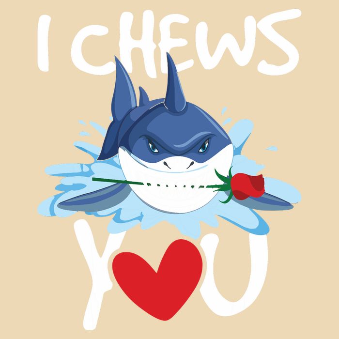 I Chews You Shark Lovers Wildlife Marine Biologist Science Drawstring Bag