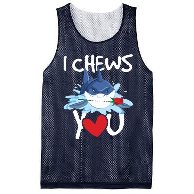 I Chews You Shark Lovers Wildlife Marine Biologist Science Mesh Reversible Basketball Jersey Tank