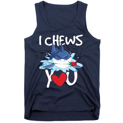 I Chews You Shark Lovers Wildlife Marine Biologist Science Tank Top