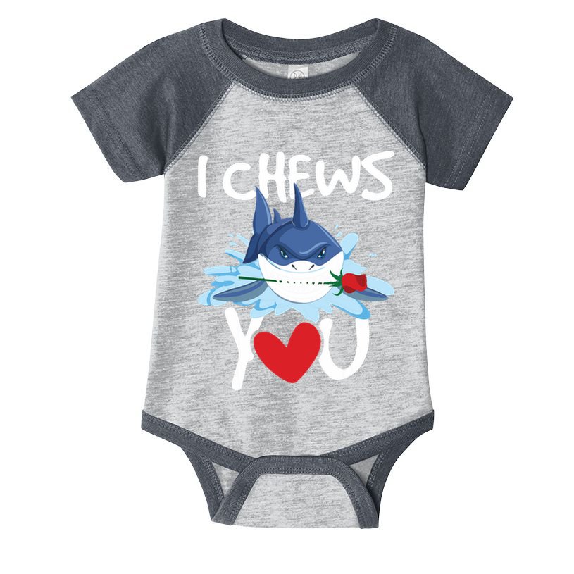 I Chews You Shark Lovers Wildlife Marine Biologist Science Infant Baby Jersey Bodysuit