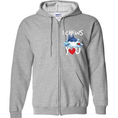 I Chews You Shark Lovers Wildlife Marine Biologist Science Full Zip Hoodie