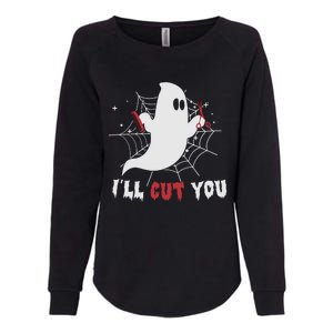 I’ll Cut You Hairdresser Ghost Halloween Womens California Wash Sweatshirt