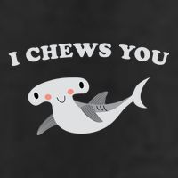 I Chews You Valentines Day Shark Gift 7 Panel Mesh Trucker Snapback Hat