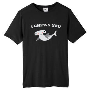 I Chews You Valentines Day Shark Gift Tall Fusion ChromaSoft Performance T-Shirt