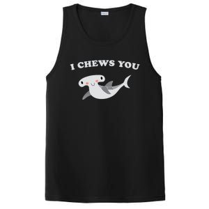 I Chews You Valentines Day Shark Gift PosiCharge Competitor Tank