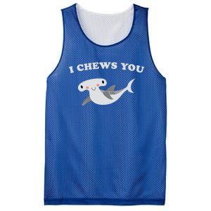 I Chews You Valentines Day Shark Gift Mesh Reversible Basketball Jersey Tank