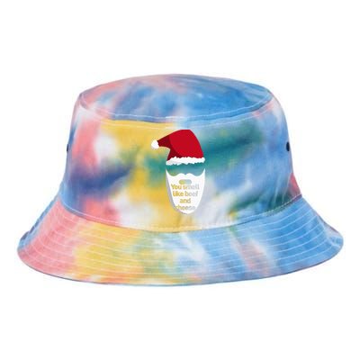 Inappropriate Christmas You Smell Like Beef And Cheese Elf Tie Dye Newport Bucket Hat