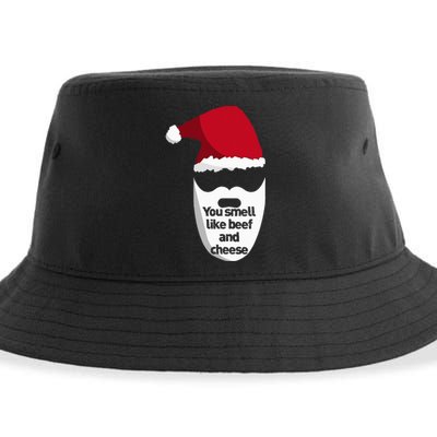 Inappropriate Christmas You Smell Like Beef And Cheese Elf Sustainable Bucket Hat