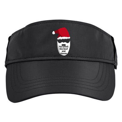 Inappropriate Christmas You Smell Like Beef And Cheese Elf Adult Drive Performance Visor