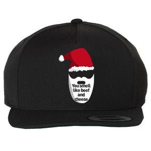 Inappropriate Christmas You Smell Like Beef And Cheese Elf Wool Snapback Cap