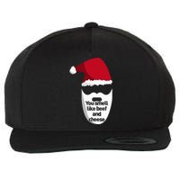 Inappropriate Christmas You Smell Like Beef And Cheese Elf Wool Snapback Cap