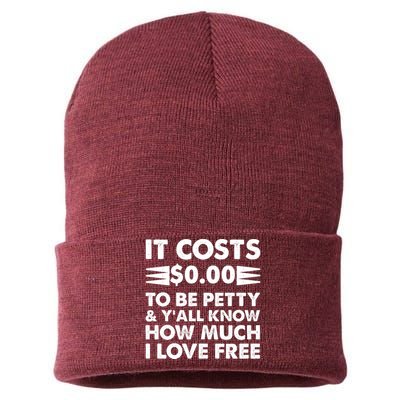 It Cost Zero Dollars To Be Petty Sustainable Knit Beanie