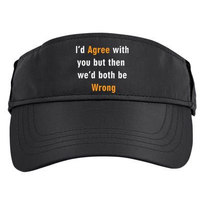 I'd Agree With You But The We'd Both Be Wrong Adult Drive Performance Visor