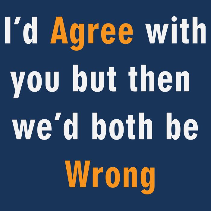 I'd Agree With You But The We'd Both Be Wrong T-Shirt