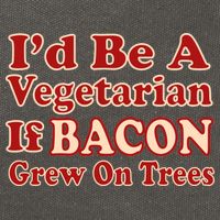 Id Be A Vegetarian If Bacon Grew On Trees Cotton Canvas Backpack