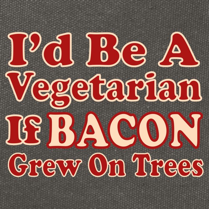 Id Be A Vegetarian If Bacon Grew On Trees Cotton Canvas Backpack