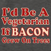 Id Be A Vegetarian If Bacon Grew On Trees Vector Backpack