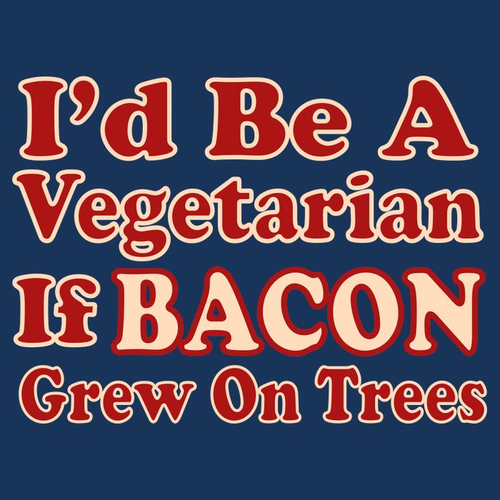 Id Be A Vegetarian If Bacon Grew On Trees Flat Bill Trucker Hat