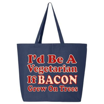 Id Be A Vegetarian If Bacon Grew On Trees 25L Jumbo Tote