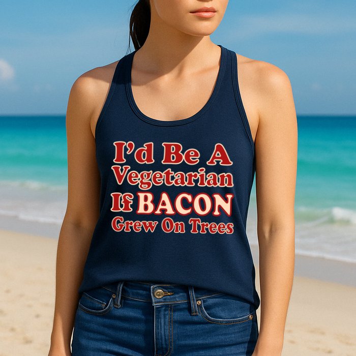 Id Be A Vegetarian If Bacon Grew On Trees Womens Tank Top