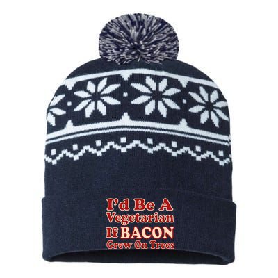 Id Be A Vegetarian If Bacon Grew On Trees USA-Made Snowflake Beanie